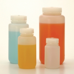 Wide-mouth bottles Nalgene, fluorinated HDPE, with screw cap, fluorinated PP