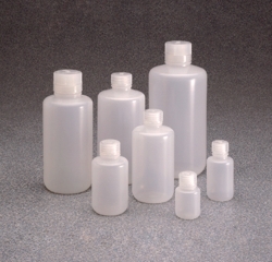 Narrow-mouth bottles Nalgene, with closure, LDPE